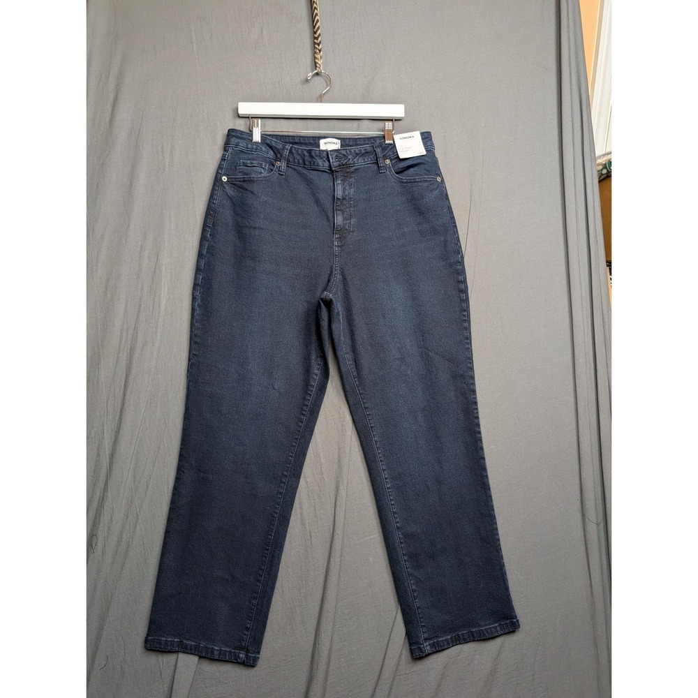 Sonoma Goods For Life Women's Curvy Straight High Rise Jeans Blue Size 18R